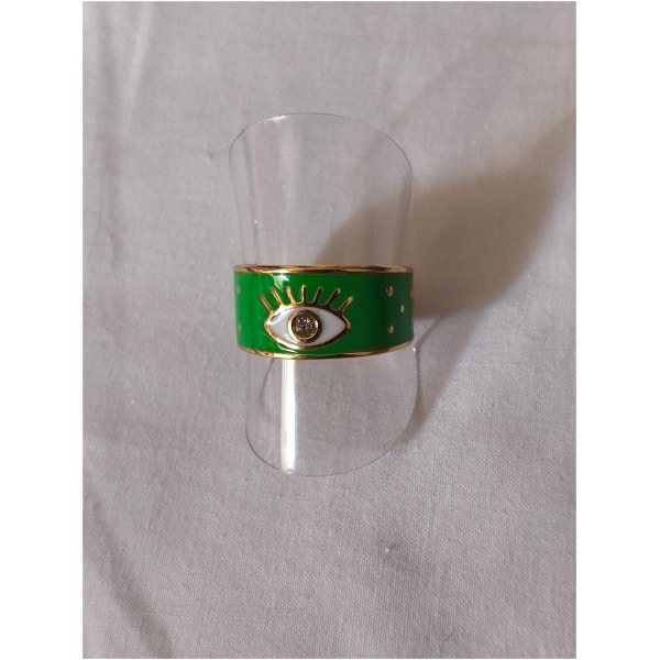 Bague oeil verte