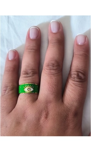 Bague oeil verte
