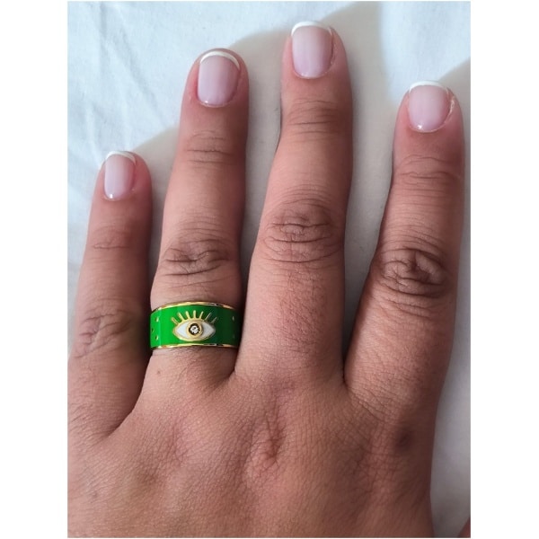 Bague oeil verte