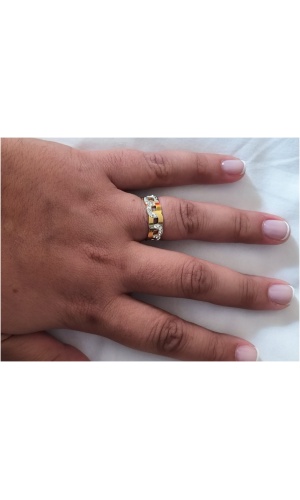Bague chaine diam's