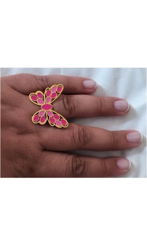 Bague papillon rose 🦋