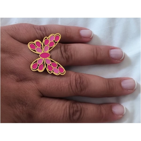 Bague papillon rose 🦋