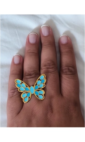 Bague papillon bleu  🦋