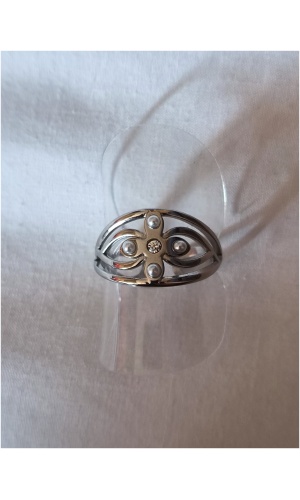 Bague losange perlé