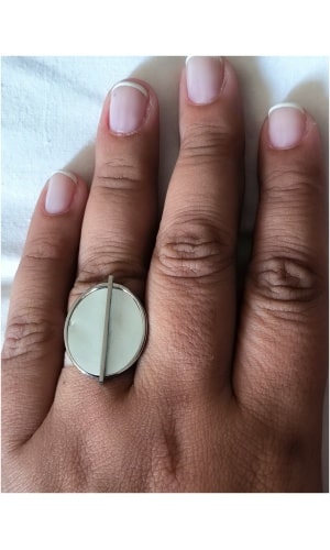 Bague trait nacré