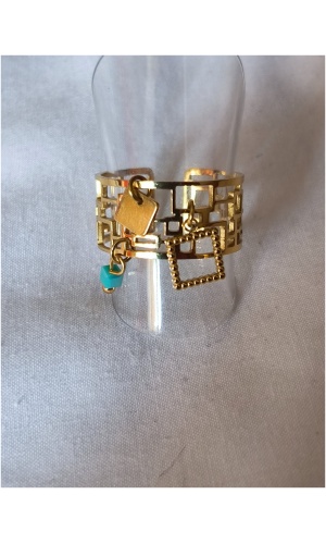 Bague breloque carré