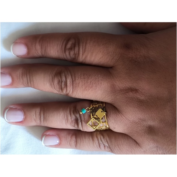 Bague breloque carré