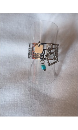 Bague breloque carré