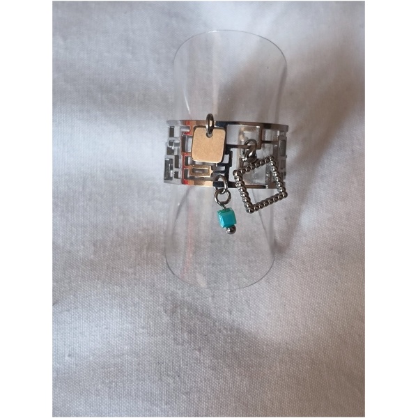Bague breloque carré