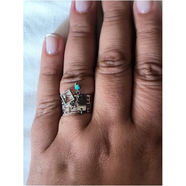 Bague breloque carré