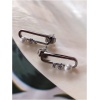 Boucle d'oreille cylindre perle