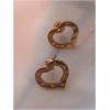 Boucle d'oreille nounours rose