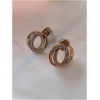 Boucle d'oreille double ovale