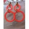 Boucle d'oreille losange bleu