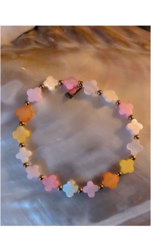 Bracelet trèfle multicolore