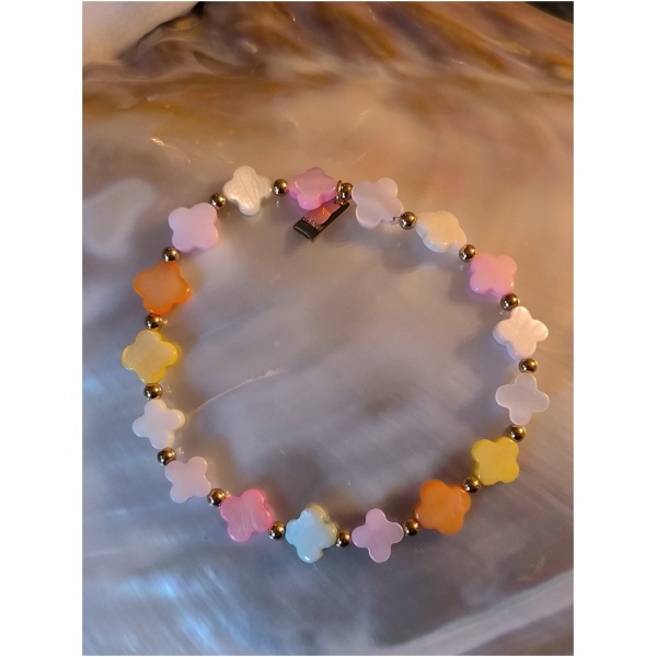 Bracelet trèfle multicolore