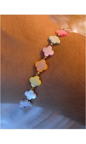 Bracelet trèfle multicolore