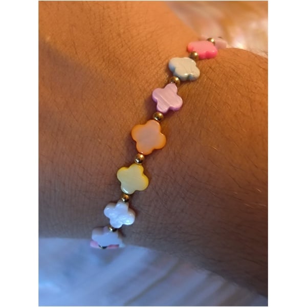 Bracelet trèfle multicolore