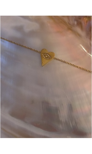 Bracelet coeur oeil