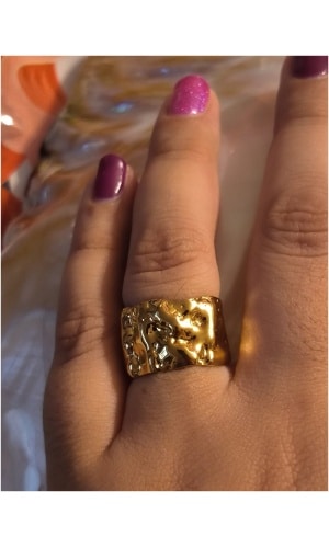 Bague martelé