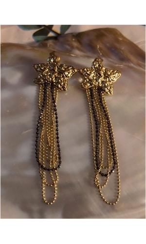 Boucle d'oreille étoile chaîne