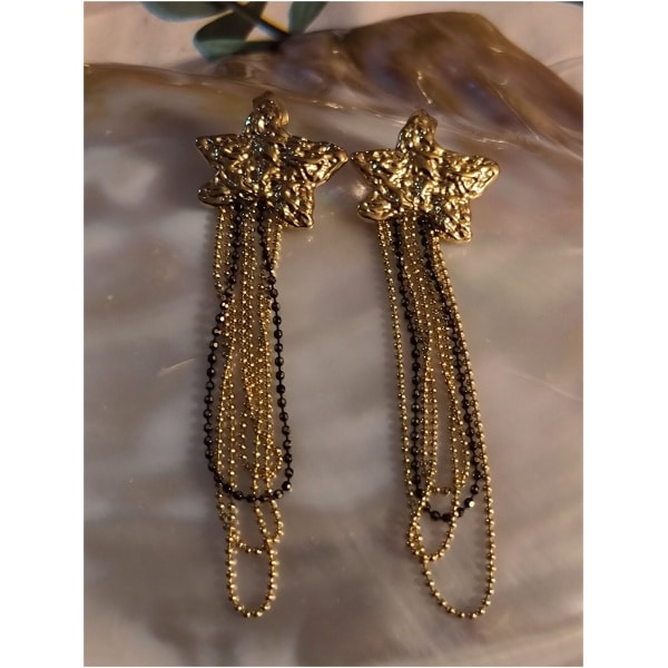 Boucle d'oreille étoile chaîne