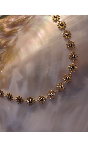 Collier fleur oeil