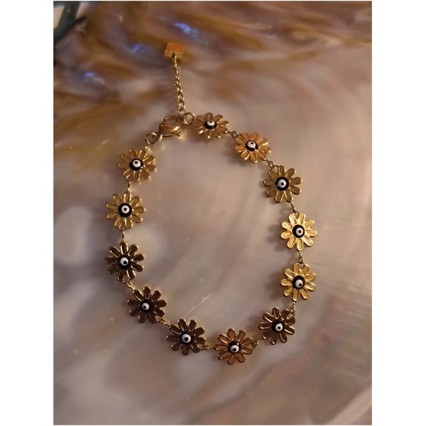 Bracelet fleur oeil