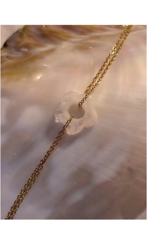 Bracelet fleur nacré