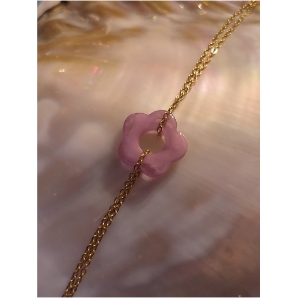 Bracelet fleur volet