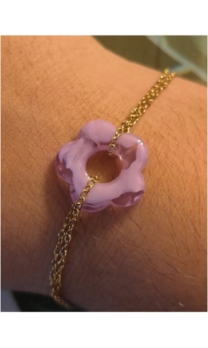Bracelet fleur volet