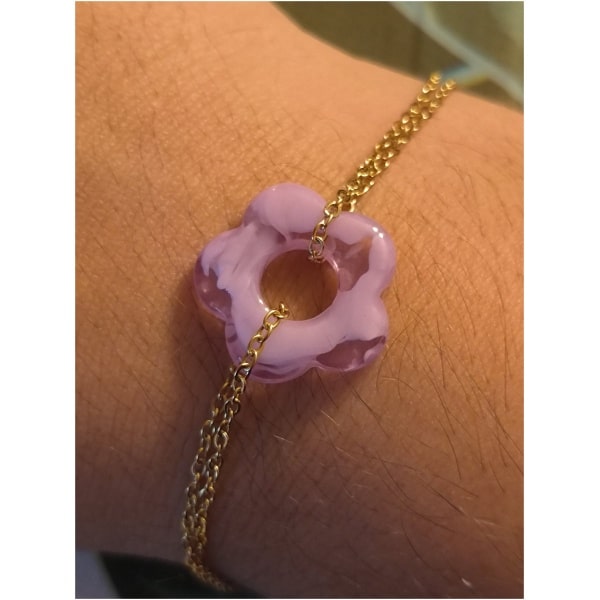 Bracelet fleur volet