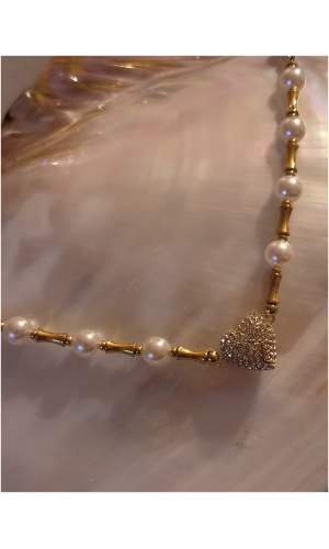 Collier coeur aimanté