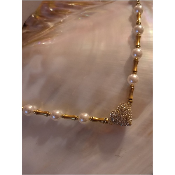 Collier coeur aimanté
