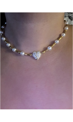 Collier coeur aimanté