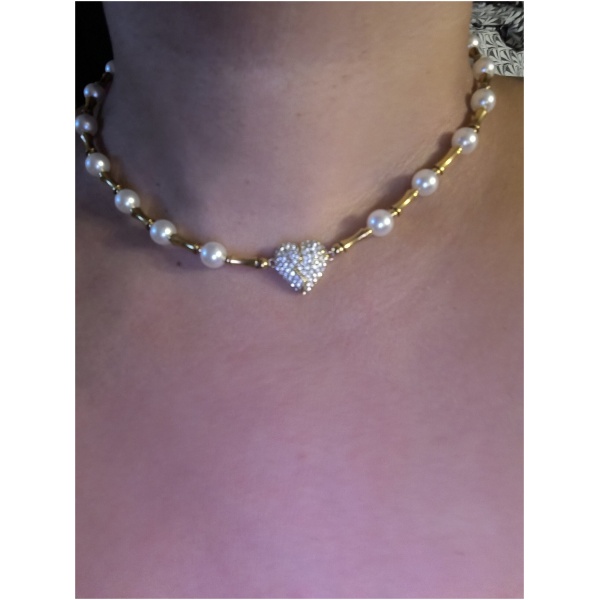 Collier coeur aimanté