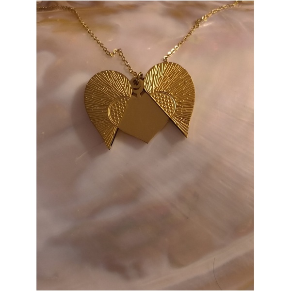 Collier 2 coeur qui s ouvre