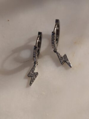 Boucle d'oreille créole éclair