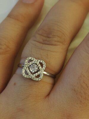 Bague rose tous diams