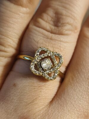 Bague rose tous diams