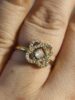 Bague en or avec diamant en forme de fleur