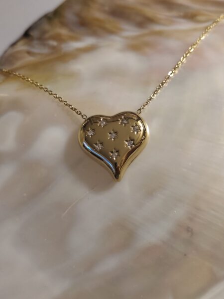 Collier coeur certi diams