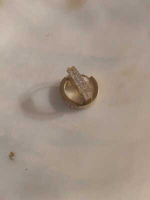 Boucle d'oreille créole diams