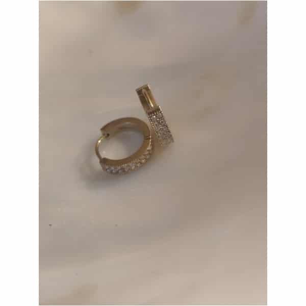 Boucle d'oreille créole diams