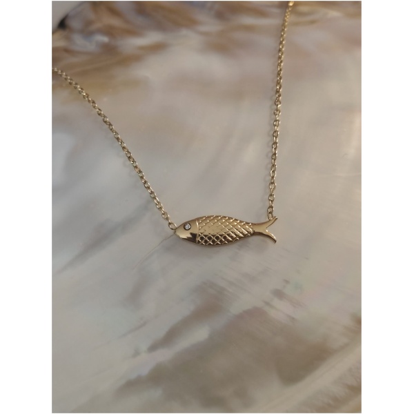 Collier poisson p'tit diams