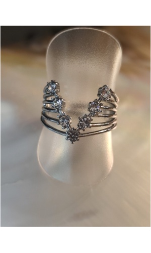 Bague V diams