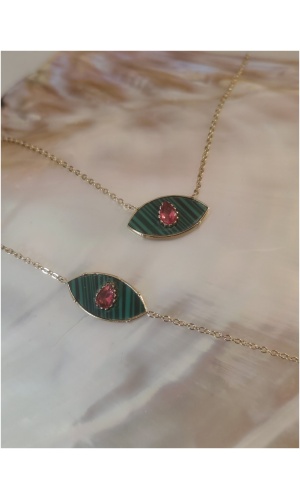 Parure oeil vert