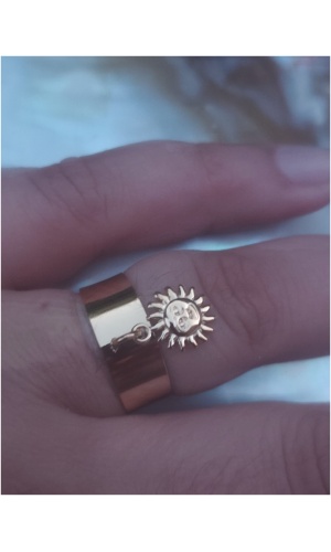 Bague breloque soleil