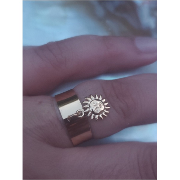 Bague breloque soleil