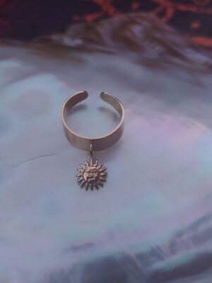 Bague breloque soleil